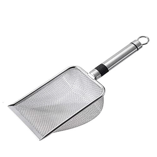 Litter Scooper Cat Litter Scoop with Metal Handle Cleaner Scoop Sand Scoop Pet Sifter Scooper for Kitten Fast Sifting, 3.8mmx3.8mm