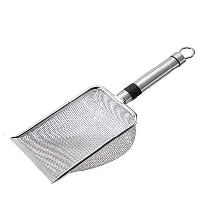 Litter Scooper Cat Litter Scoop with Metal Handle Cleaner Scoop Sand Scoop Pet Sifter Scooper for Kitten Fast Sifting, 3.8mmx3.8mm