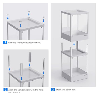 Reptile Terrarium Stacking Post 10CM 4Pcs, for ADVINCI Collection 3.2/9.5/24/32/45 Gallon Tanks