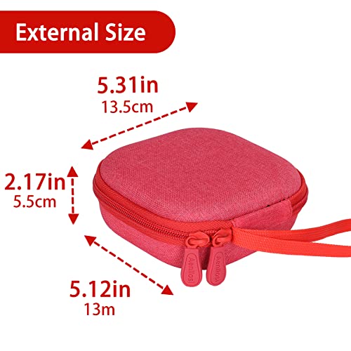 Aenllosi Hard Case for Moonlite Mini Projector Gift Pack fits upto 20 | EVA case construction, Water-resistant design, Dust-resistant design, Smooth zipper access, Carry handle, Case only - color: Red