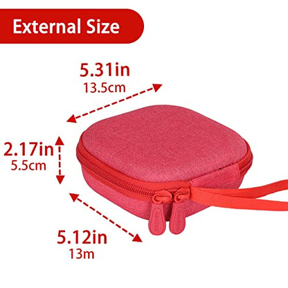 Aenllosi Hard Case for Moonlite Mini Projector Gift Pack fits upto 20 | EVA case construction, Water-resistant design, Dust-resistant design, Smooth zipper access, Carry handle, Case only - color: Red