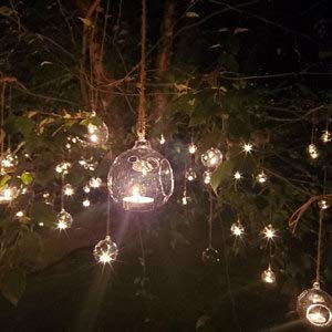 Wedding Hanging Glass Orbs, 18 Pcs Glass Tea Light Terrarium, Hanging Glass Globes, Globe Terrarium, Tea Light Holders, Wedding Decor Indoor Outdoor - size: 18