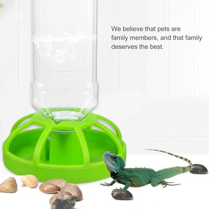 balacoo Automatic Reptile Water Feeder Bowl 6.29X7.87X3.93In Pet Water Dispenser for Turtle Tortoise Indoor Outdoor Terrarium