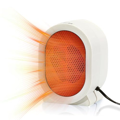 Portable Space Heater for Indoor Use, 400W Small Desk Heater for Office | mini heater,small space heater,portable heater for camping,desk heater for office quiet small