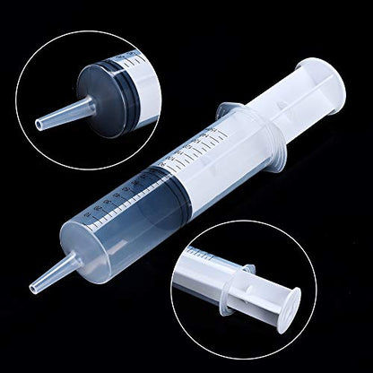 3 Pcs 150ml Large Syringes, Sterile and Individual Sealed, Easy to Use and Clean, Plastic Garden Syringe for Liquid, lip Gloss, Paint, Epoxy Resin, Oil, Watering Plants, Refilling - style: 150ml