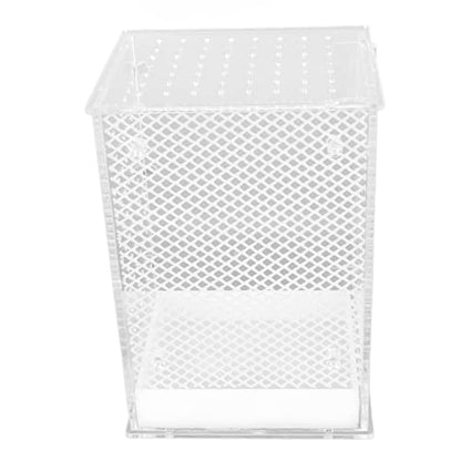 Reptile Terrarium Tank Acrylic Highly Transparent Clear Habitat Enclosure with Magnetic Door for Leopard Gecko Snake Frog Tarantula Paludarium (Small) - size: Small