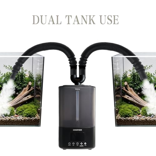 Extension Tube/Hose for COOSPIDER 380B and 500B Reptile Fogger, Accessories of Reptile Humidifier with Hose, Suction Cup, 2 in 1 Joint, Reptile Mister Parts for Reptiles Amphibians and Terrarium
