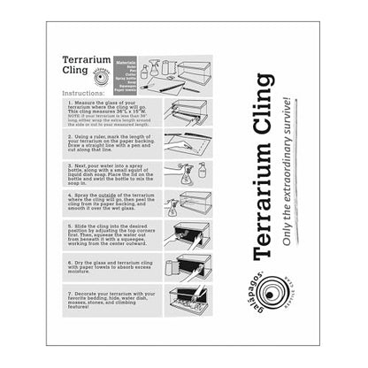Galápagos (05421) Terrarium Cling | Hi-Resolution Aquarium & Reptile Tank Backdrop | Static Vinyl Clings for Bearded Dragon, Gecko, Turtle, Snake, and Lizard Enclosures, 15" x 36", Forest - color: Forest