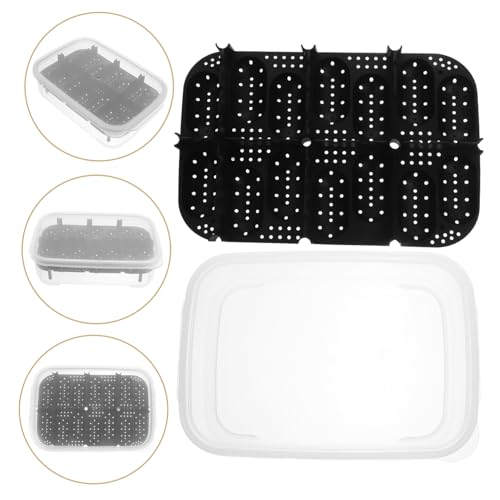 1pack Practical Reptile Egg Hatchery Box Lightweight Breeding for Geckos Lizards and Turtles Easy to Clean and Manage Incubator for Reptile Hatching Black - color: Black