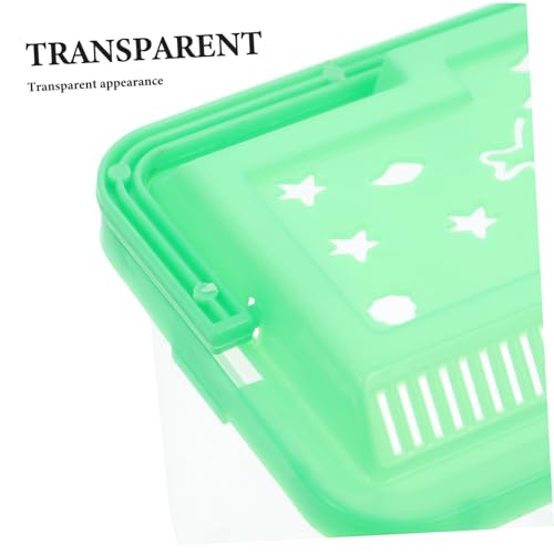 Portable Handheld Fish Tank Carrier for Travel Mini Aquarium for Turtles and Reptiles Clear Container Stylish Design for Fish and Hamsters Easy to Clean and Maintain