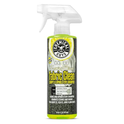 Chemical Guys, Citrus Fabric & Carpet Cleaner, Ready-to-Use Spray, 16 oz | Ready-to-use foaming spray lifts stains and odors from car seats, carpet and floor mats, safe on most fabrics - size: 16 oz