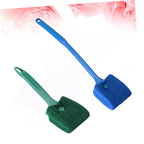 BESPORTBLE Lasting Fish Tank Cleaning Brush Pad Moss Sturdy Construction Comfortable to Hold Handle
