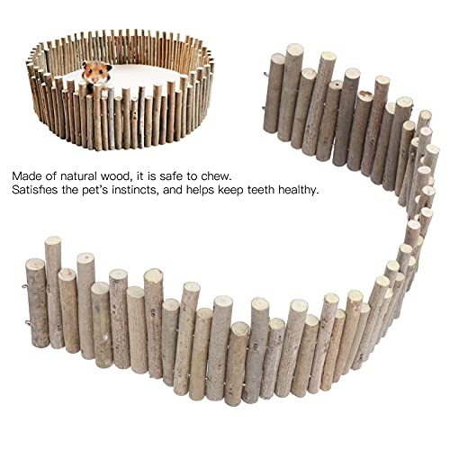 Yosoo Health Gear Hamster Wooden Fence Rat Ladder Bridge Toy Wood Hideout for Small Animals Bridge Reptils Pig Ladder Rat Chew Toys Reptile Play Climb (60CM Fence)