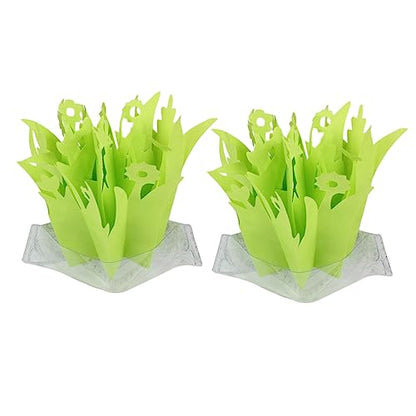 2pcs Reptile Humidifier Plant Design Non-electric Air Moisturizer for Tortoise and Reptile Enclosures Energy-efficient Water Absorption System
