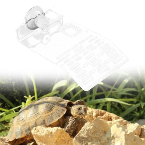 Reptile Resting Platform for Turtles with Suction Base for Aquatic Environments, Clear M - color: Clear M