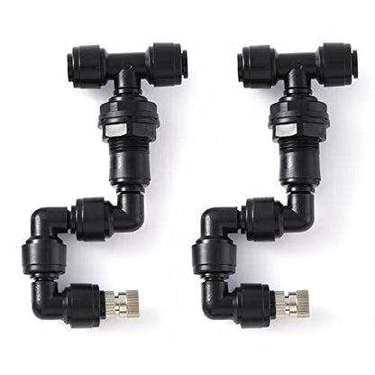 1/4" Reptile Mister Nozzle, Adjustable Spray for Terrarium Fogger | 2 Pcs adjustable reptile misting nozzles. Compatible with most misting systems for terrarium, vivarium & rainforest tanks - size: 2Pack
