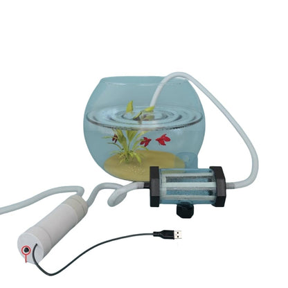 Electric Aquarium Gravel Cleaners USB Pump Quick Low Water Level Water Changer Aquarium Siphon Vacuum Cleaner with 5M(16.5FT) and Filter for Fish & Turtle Tank(not Include Tank & Fish)