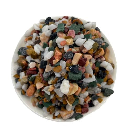 Small Aquarium Gravel for Fish Tank, Natural River Rock Pebbles for Plants Indoor, Pea Gravel for Landscaping, Aquarium Substrate (3 LBS, 0.4" to 0.8")
