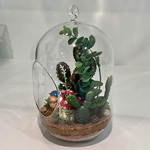 WGV Hanging Glass Plant Terrarium Bulk, Width 5", Height 8", Lantern DIY Air Succulent Planter Clear Tea Light Votive Candle Holder, Wedding Event Office Home Outdoor Decor, 3 Pieces