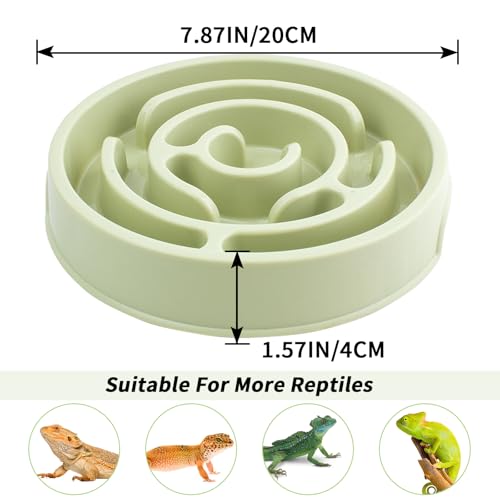 Bearded Dragon Maze Bowls Puzzle, Bearded Dragon Feeding Dish Food Bowl, Reptile Feeding Dish to Slow Down Eating, Worm Dubia Cricket Anti-Escape Food Bowl