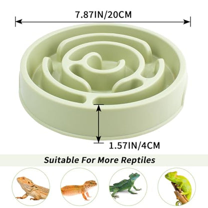 Bearded Dragon Maze Bowls Puzzle, Bearded Dragon Feeding Dish Food Bowl, Reptile Feeding Dish to Slow Down Eating, Worm Dubia Cricket Anti-Escape Food Bowl