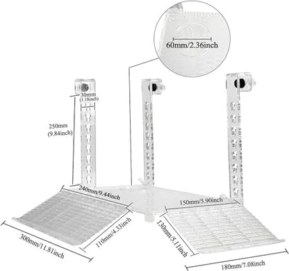 RUIAN Transparent Turtle Basking Platform Hanging Turtle Ramp, Resting Terrace for Turtles Tank Aquarium (30 * 18cm)