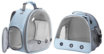 Bearded Dragon Travel Carrier,Lizards Cage, Small Animal Bag for Hedgehog Rat Parrot Bird Guinea Pig, Portable Guinea Pig Travel Carrier for 2 - color: Blue
