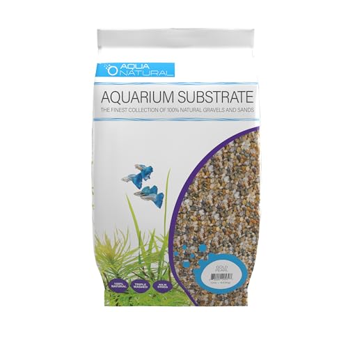 Aqua Natural Aquarium Substrate, Gold Pearl Gravel, 10lb | For Aquariums, For Terrariums, For Vivariums - size: 10lb