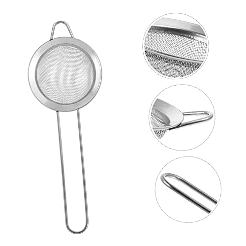 Yardwe 2PCS Stainless Steel Reptile Sand Shovel Fine Mesh Sieve Lizard Tortoise Litter Cleaner for Sand Substrate and Terrarium Use