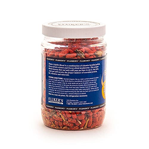 Fluker's 76044 Buffet Blend Adult Formula Bearded Dragon Formula, 7.5oz (Pack of 2) - size: 7.5 Ounce (Pack of 2)