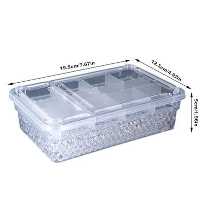Reptile Breeding Hatching Box, PP Transparent Container with Clear Cover, Anti-Slip Incubator Box for Turtle, Gecko, Snake Egg Hatching