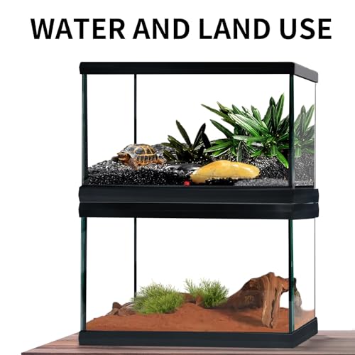 Reptile Glass Terrarium Tank 12"*8"*6",Small Cage Full View with Top Screen Ventilation Habitat Enclosure for Tarantula,Frog,Gecko,Insects,Spiders,Snakes,Hermit Crab,Turtle,Fish - size: 12*8*6inch