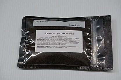 Gourmet Axolotl Soft Food Pellet Mix 3.2mm & 4.0mm & MINI BLOODWORM Sticks - A7 (5oz) - size: 5 Ounce (Pack of 1)
