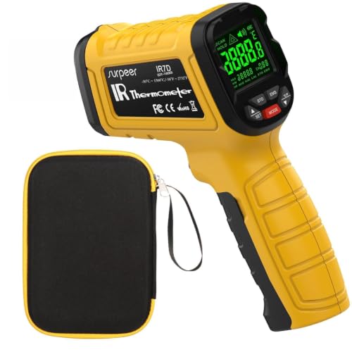 Infrared Thermometer Temperature Gun -58°F to 2732°F, 50:1 | D:S Non-Contact IR Temp for Pizza Oven, Kilns, Forge, HVAC, Engine Diagnostics, Industrial Maintenance and Home Repair - color: -58°F to 2732°F