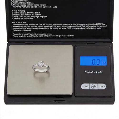 Digital Scale 500g x 0.01g, Milligram Scale for Espresso, Jewelry & Coffee, Fast & Accurate Mini Scale with Tare, LCD Display, Batteries Included, Portable Pocket Food Scale