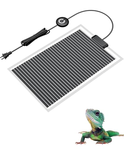 Pawfly 40 W Reptile Heat Pad with Thermostat 16.5 x 11 Inch Reptile Heating Pad Under Tank Terrarium Reptile Heat Mat for Turtles Frogs Snakes Lizards Geckos Hermit Crabs & Spiders - size: 40W (16.5 x 11 Inch) with Controller