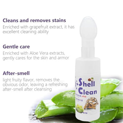 Turtle Shell Cleaning Liquid - Advanced Tank Cleaning Tool | Powerful Aquarium Scrubber, Easy Turtle Hygiene Solution, Effective Aquatic Pet Cleaner, Tank Maintenance Brush For Turtles