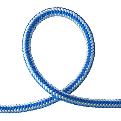 16-Strand Arborist Rope, 1/2 in (12.7 mm), 7000 lbs MBS, Static Climbing Rope, Rescue Operations, High Visibility, 120 ft, Sewn Eye, Blue/White - size: 120 ft - Sewn Eye, style: Blue White