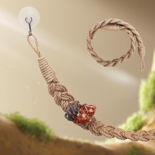 Hermit Crab Climbing Toys, Reptile Rope Ladder Supplies, Tank Aquarium Terrarium Vines Accessories, Habitat Decor for Lizards Geckos Snakes Bearded Dragon