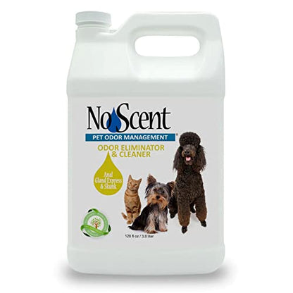 No Scent Anal Gland Express & Skunk Spray Pet Fur Cleaner for Dogs & Cats (128 Fl Oz / 3.8 Liters) - size: 128 Fl Oz (Pack of 1)