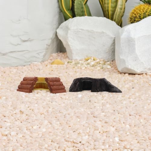 Happyyami 2pcs Floating Turtle Basking Platform with Climbing Ramp for Aquatic Habitats and Aquariums, Synthetic Resin Reptile Tank Accessories Encouraging Basking and Resting Random Color