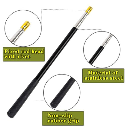 Snake Hook Reptile Catcher Stick Tongs Rattlesnakes Grabber Pick-up Handling Tool Kit for Catching Controlling or Moving Python Copperhead 22" 64" Adjustable (Small Snake Hook - Black) - color: Small Snake Hook - Black