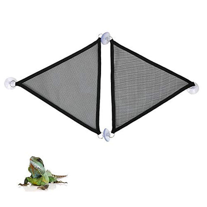 2Pcs Bearded Dragon Lizard Hammock - Breathable Mesh Geckos Hammock Reptile Hammock, Suitable for Lizard, Axolotls, Anoles, Geckos, Snakes, Chameleon - size: Small