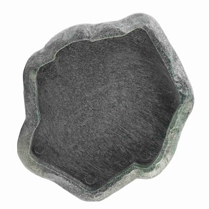 Pssopp Reptile Feeder Bowl, ABS Resin Rock Design Water Dish, Shallow Food Bowl with Smooth Surface Easy to Clean, for Lizard Gecko Bearded Dragon Terrarium Use (Small) - size: Small