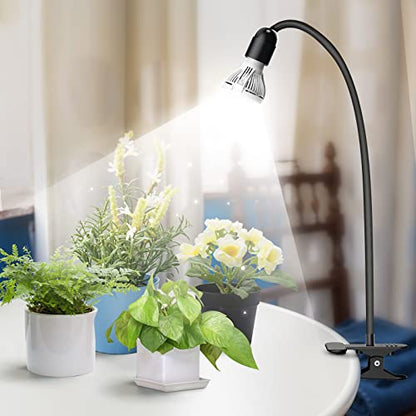 SANSI LED Grow Lights for Indoor Plants, Lifetime Free Bulb Replacement | 150W Full Spectrum 1-Gooseneck Clip Plant Grow Light, Plant Light with Timer 4/8/12 Hrs, High PPFD Growing Power Grow Lamp - size: 1 Head 1 Pack