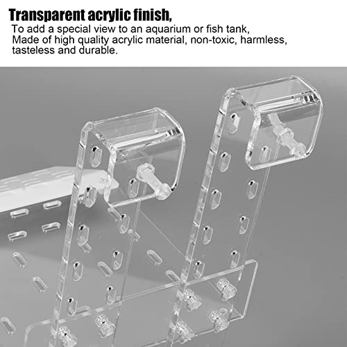 Turtle Basking Platform, Basking Platform for Aquatic Turtles,Extra Large Wide Hanging Transparent Tortoise Resting Terrace, Turtle Hanging Ramp Climbing Shelf for Aquarium