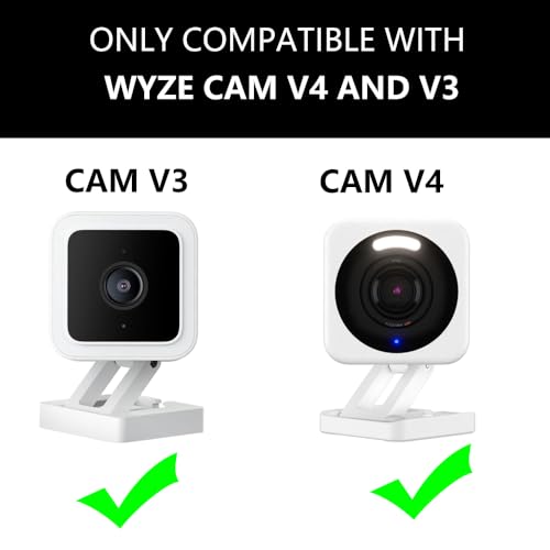Angled Window Mount Compatible with Wyze Cam v4 Cam V3, 20 Degrees Tilt ( Up/Down/Left/Right ), Through Window Use Cam v3 v4 , Turn Wyze Camera into a Window Camera for Outdoor Monitoring | 20 Degrees Tilt Wyze V4 Window Mount for Indoor/Outdoor Monitorin