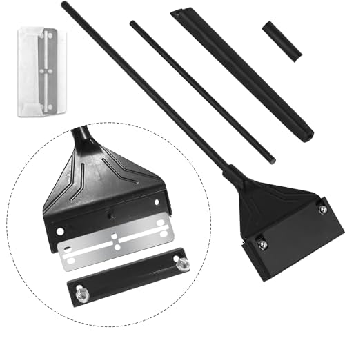 Algae Scraper for Glass Aquariums, 24.4 inch Extendable Handle Aquarium Scraper Scrubber Fish Tank Cleaner 2 in 1 Razor with 10 Blades Aquarium Cleaning Tools Fish Tank Accessories