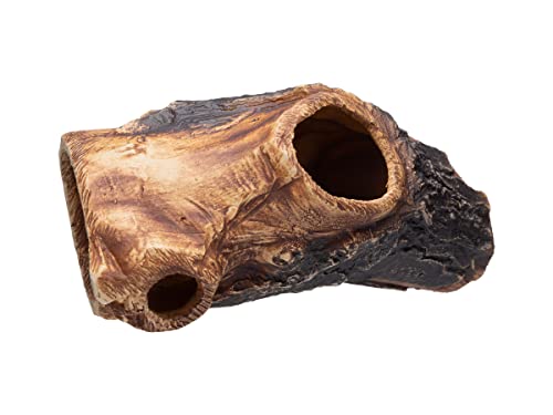 Aquarium Cave - Ceramic Betta Fish Tank Decor - Natural Aquarium Decor - Large Reptile Hide - Fish cave Hideout - Snake Hide - Cave for Cichlids and plecos (Tree Lodge)
