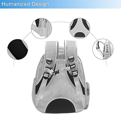 Cat Backpack Carrier, Pet Backpack, Breathable Cat Dog Space Capsule Backpack, Airline-Approved for Small Cats Dogs Birds Bunny Travel Hiking - color: BUBBLE-GY